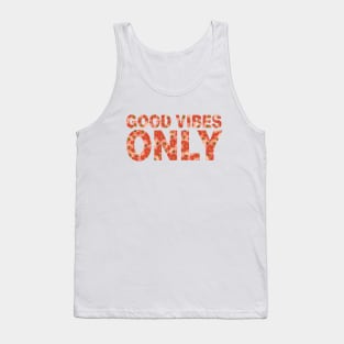 Good Vibes Only White Pattern Tank Top